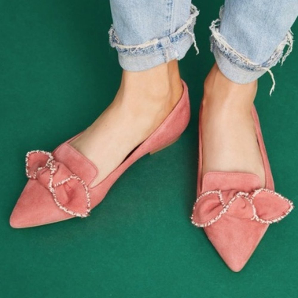 Sam Edelman Pink Suede Rochester Ballet Flats